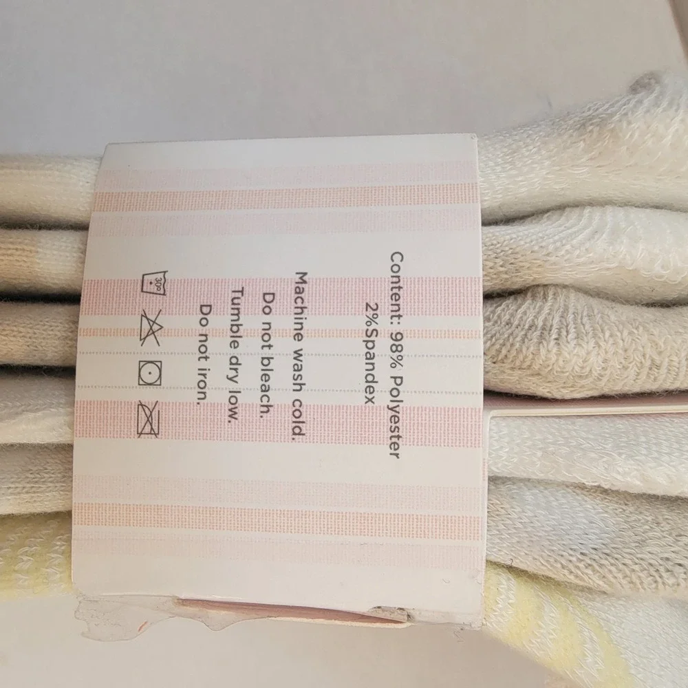 NWT Rae Dunn - Be Kind‎ Stay Kind 6 Pairs Cushioned Low Cut Socks Size 9-11